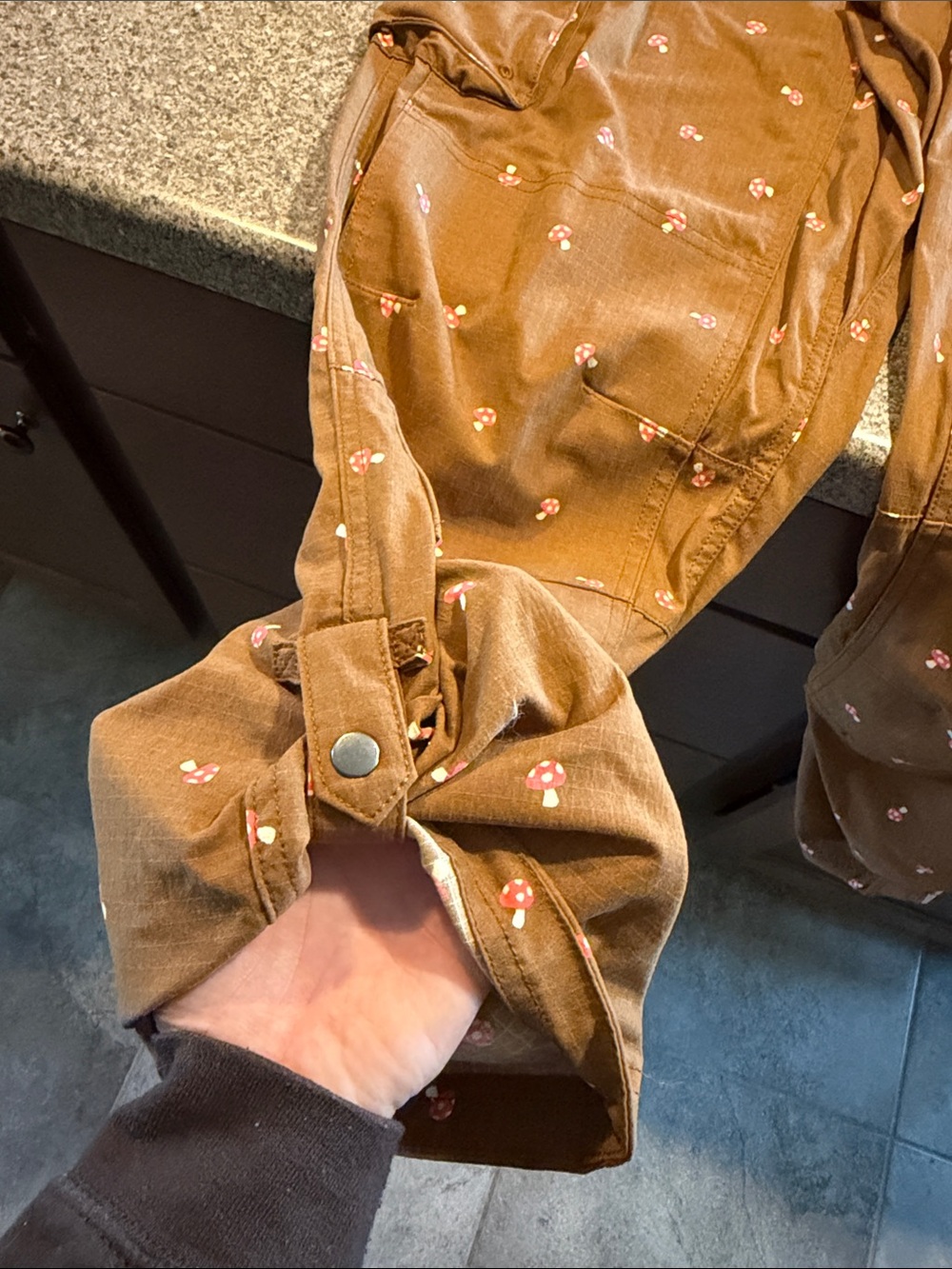 Duluth Trading Co Brown Mushroom Cargo Overalls - Picture 4 of 4